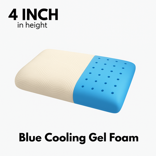 Blue Cooling Gel Foam Pillow